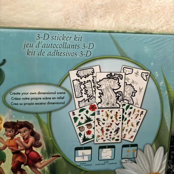 Disney FAIRIES 3-D Create Your Own Dimensional Scene Sticker Kit Toy Sealed Box - Picture 2 of 3